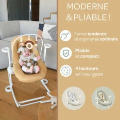 Transat Up & Down Plus Ocre - BEABA -Produits Pour Bébé 3384349150488 3