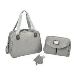 Sac à Langer Genève II Gris Chiné - BEABA -Produits Pour Bébé 3384349402440 4 1