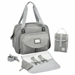 Sac à Langer Genève II Gris Chiné - BEABA -Produits Pour Bébé 3384349402440 5 1
