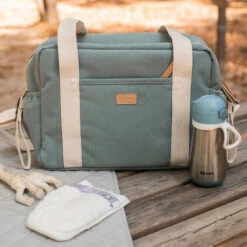 Sac à Langer Paris Vert Sauge - BEABA -Produits Pour Bébé 3384349402969 1