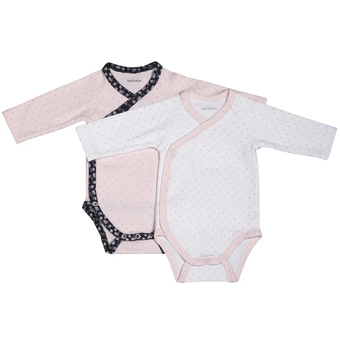 Lot De 2 Bodies 1mois Blanc/rose Miss Fleur De Lune - SAUTHON Baby Déco 1 Lot De 2 Bodies 1mois Blanc/rose Miss Fleur De Lune - SAUTHON Baby Déco
