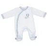 Pyjama Velours Blanc/Bleu 1 Mois NEW LAZARE - SAUTHON Baby Déco