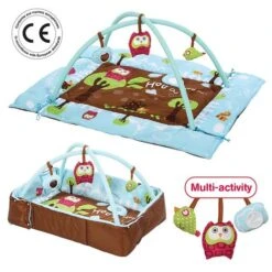 Tapis D'Éveil - Chouette - Bleu - LUDI -Produits Pour Bébé 3550839928732 1