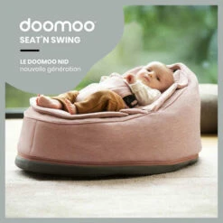 Doomoo Seat'n Swing Transat Et Balancelle 2 En 1 - Pink - BABYMOOV -Produits Pour Bébé 36612761710772028229