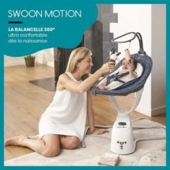 Balancelle Swoon Motion 360° Blue Petal - BABYMOOV -Produits Pour Bébé 3661276175457 5