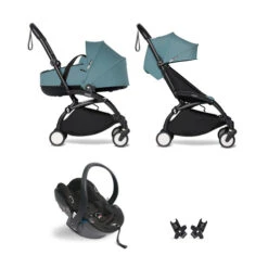 Poussette YOYO² Pack 6+ Aqua Noir Nacelle Car Seat YOYO - BABYZEN