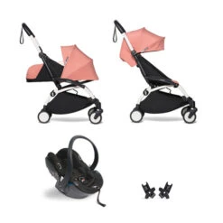 Poussette YOYO² Pack 0+, 6+ Ginger Cadre Blanc Car Seat YOYO - BABYZEN
