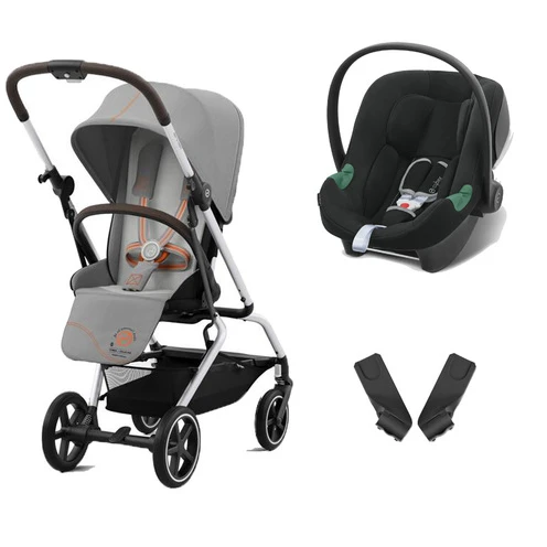 Poussette DUO EEZY S TWIST+ 2 SLV Lava Grey ATON B2 Volcano Black - CYBEX 1 Poussette DUO EEZY S TWIST+ 2 SLV Lava Grey ATON B2 Volcano Black - CYBEX
