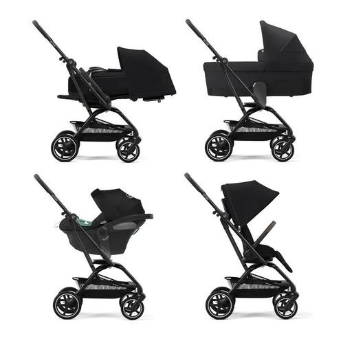 Poussette DUO EEZY S TWIST+ 2 BLK Moon Black ATON B2 Volcano Black - CYBEX 4 Poussette DUO EEZY S TWIST+ 2 BLK Moon Black ATON B2 Volcano Black - CYBEX – Image 4