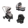 Poussette Trio Mysa + Siège Auto Kiros Sans Base + Nacelle Mysa Silver Grey - CHICCO