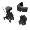 Poussette Trio Mysa + Siège Auto Kiros Sans Base + Nacelle Mysa Black Satin - CHICCO