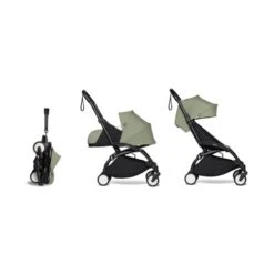 Poussette YOYO² Pack 6+ Et 0+ Olive / Cadre Noir - BABYZEN