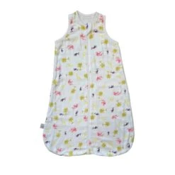 Gigoteuse Naissance 70cm Été Bambou Art Deco Rose - LIEN TISSÉS