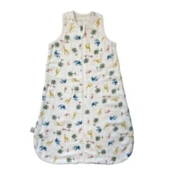 Gigoteuse Naissance 70cm Été Bambou Art Deco Bleu - LIEN TISSÉS