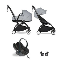 Poussette YOYO² Pack 6+ Stone Noir Nacelle Car Seat YOYO - BABYZEN