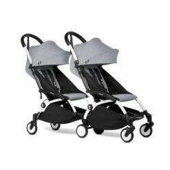 Poussette YOYO² + CONNECT Pack 6+ Stone / Cadre Blanc - BABYZEN