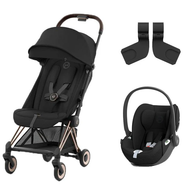 Poussette DUO Coya RoseGold Sepia Black + Cloud T Sepia Black - CYBEX 1 Poussette DUO Coya RoseGold Sepia Black + Cloud T Sepia Black - CYBEX