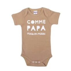 Body Manches Courtes "Comme Papa Mais En Mieux" 3 Mois - BB&CO