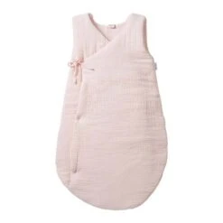 Gigoteuse Double Gaze Ouatinée Forme Kimono Rose Blush - BB&CO