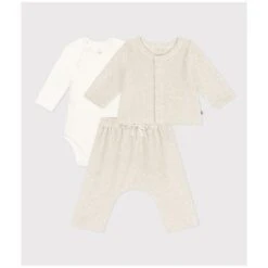 Ensemble 3 Pièces 1 Mois Montelimar Chiné - PETIT BATEAU