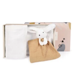 Plaid Et Doudou Happy WILD (Plaid Blanc) - DOUDOU ET COMPAGNIE