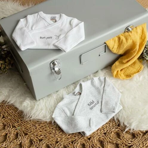 Lot De 2 Bodies Douceur Manches Longues Naissance - TROIS KILOS SEPT 2 Lot De 2 Bodies Douceur Manches Longues Naissance - TROIS KILOS SEPT – Image 2