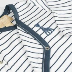 Body Croisé 3M Rayure Blanc/Bleu - TROIS KILOS SEPT -Produits Pour Bébé 370132271322320 20B