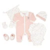 Kit Naissance Fleurs 1 Mois Rose - TROIS KILOS SEPT
