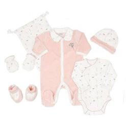 Kit Naissance Fleurs 1 Mois Rose - TROIS KILOS SEPT