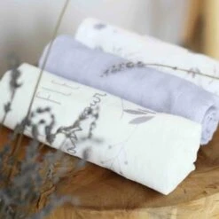 3 Langes 70 X 70 Cm Lavandoux Blanc/Lavande - TROIS KILOS SEPT 6 3 Langes 70 X 70 Cm Lavandoux Blanc/Lavande - TROIS KILOS SEPT -Produits Pour Bébé 37013227162552028229