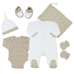 Kit Naissance Cappuccino 0 Mois Beige - TROIS KILOS SEPT
