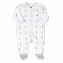 Pyjama Y Coton Sophie La Girafe Blanc Naissance - TROIS KILOS SEPT