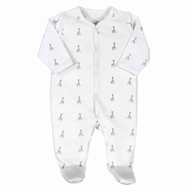 Pyjama Y Coton Sophie La Girafe Blanc Naissance - TROIS KILOS SEPT 1 Pyjama Y Coton Sophie La Girafe Blanc Naissance - TROIS KILOS SEPT