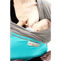 Echarpe De Portage L'Originale Gris/turquoise - LOVE RADIUS -Produits Pour Bébé 3760218240090 3