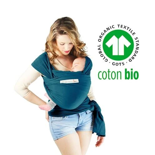 Écharpe De Portage Basic BIO Bleu Rétro - LOVE RADIUS 1 Écharpe De Portage Basic BIO Bleu Rétro - LOVE RADIUS