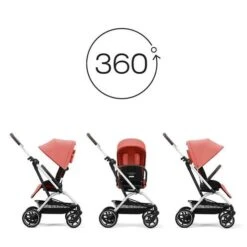 Poussette Eezy S Twist+ 2 SLV Hibiscus Red - CYBEX -Produits Pour Bébé 4063846276158 3
