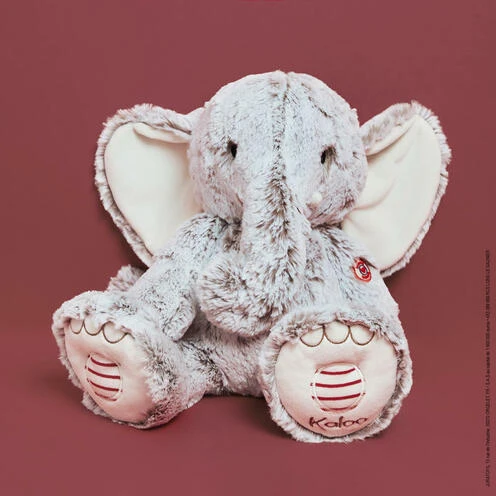 Eléphant Noa Prestige 38 Cm Gris - KALOO 2 Eléphant Noa Prestige 38 Cm Gris - KALOO – Image 2