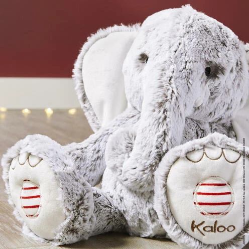 Eléphant Noa Prestige 38 Cm Gris - KALOO 5 Eléphant Noa Prestige 38 Cm Gris - KALOO – Image 5
