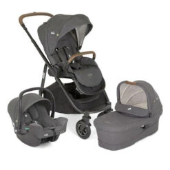 Poussette TRIO Versatrax + I-Snug 2 + Nacelle Ramble XL Shell Gray - JOIE