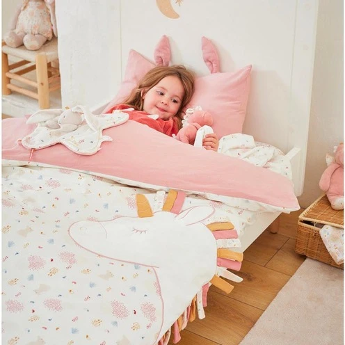 Housse De Couette 100x140 Cm Veloudoux Lina & Joy - NOUKIE 'S 2 Housse De Couette 100x140 Cm Veloudoux Lina & Joy - NOUKIE 'S – Image 2