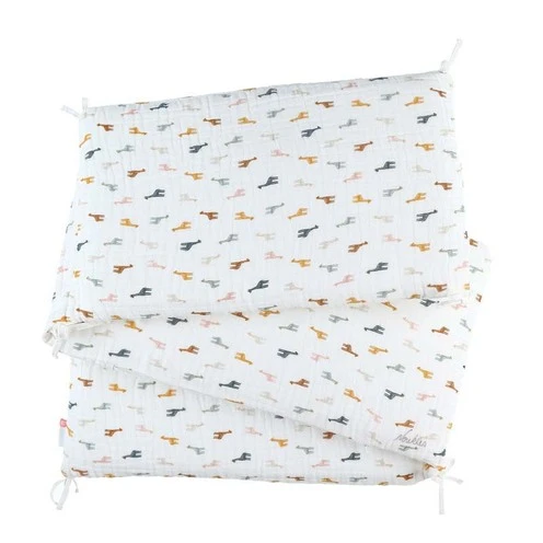 Tour De Lit Respirant Girafes Mousseline Bio Mix & Match - NOUKIE 'S 4 Tour De Lit Respirant Girafes Mousseline Bio Mix & Match - NOUKIE 'S – Image 4