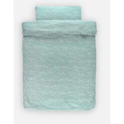 Housse De Couette 100x140 Cm Bleu Mousseline Mix & Match - NOUKIE 'S