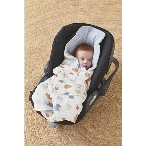 Couverture Promenade Mix & Match Jungle Multicolore Coton Bio - NOUKIE 'S 5 Couverture Promenade Mix & Match Jungle Multicolore Coton Bio - NOUKIE 'S – Image 5