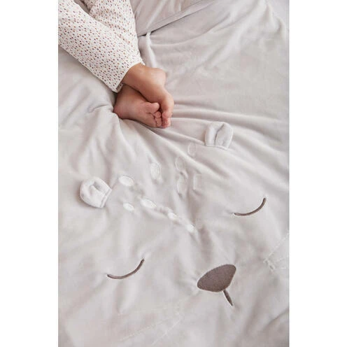 Housse Couette 100 Cm X 140 Cm Veloudoux Gris Babou & Kendi - NOUKIE 'S 4 Housse Couette 100 Cm X 140 Cm Veloudoux Gris Babou & Kendi - NOUKIE 'S – Image 4