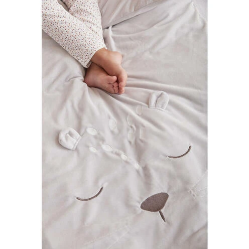 Housse Couette 100 Cm X 140 Cm Veloudoux Gris Babou & Kendi - NOUKIE 'S 7 Housse Couette 100 Cm X 140 Cm Veloudoux Gris Babou & Kendi - NOUKIE 'S – Image 7