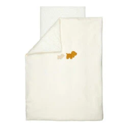 Housse De Couette Avec Taie Jacquard Et Imprimé Vanille CHARLIE - NATTOU