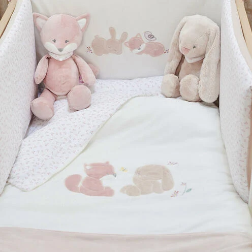 Housse De Couette Et Taie Beige ALICE & POMME - NATTOU 2 Housse De Couette Et Taie Beige ALICE & POMME - NATTOU – Image 2