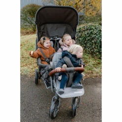 Poussette Triplet Anthracite - CHILDHOME -Produits Pour Bébé 5420007156299 2