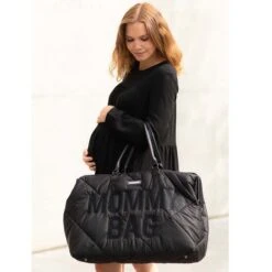 Mommy Bag Sac à Langer Matelassé Noir - CHILDHOME -Produits Pour Bébé 5420007162061 4