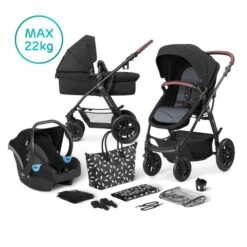 Poussette TRIO XMOOV Noir - KINDERKRAFT -Produits Pour Bébé 59025339128342028129